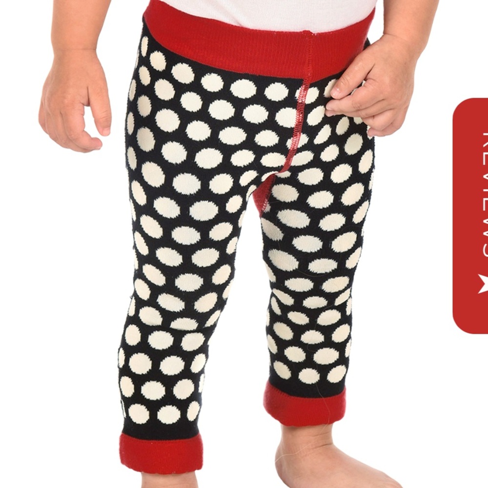 Lazy One Bear Cheeks Infant Leggings Red Polka Dot 12-18 Months BABY SHOWER GIFT